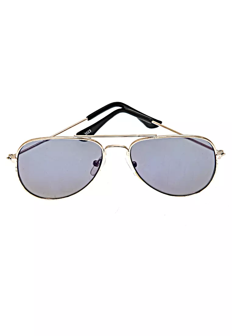 Ulrico Kacamata Anak Unisex Sunglasses Kids Aviator Mirror Lens Material Alloy ORIGINAL - Blue