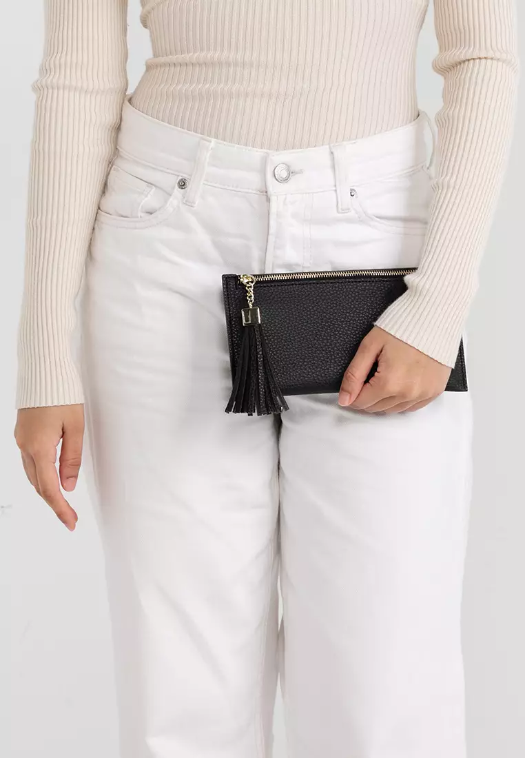 Pebbled Pouch With Card Holder