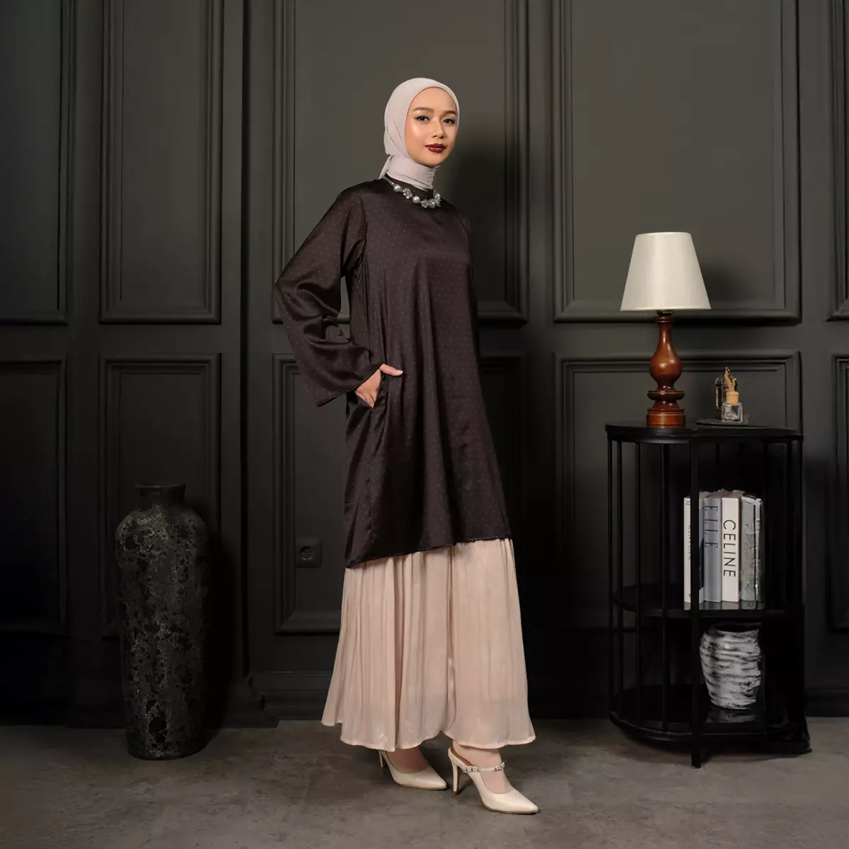 ZM Zaskia Mecca - Khaisy Browny Tunik Muslim Wanita - Teman Serumpun - Edisi Kamboja