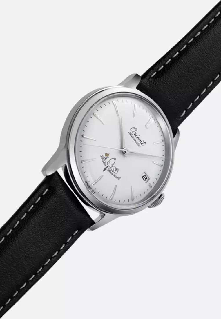 Orient Peanuts Classic RA-AC0M16S Bambino Mechanical White Dial 38.4mm 75th Anniversary Leather Strap Limited Edition