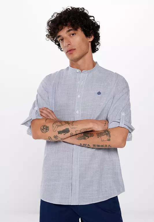 Striped 3/4 Sleeve Shirt