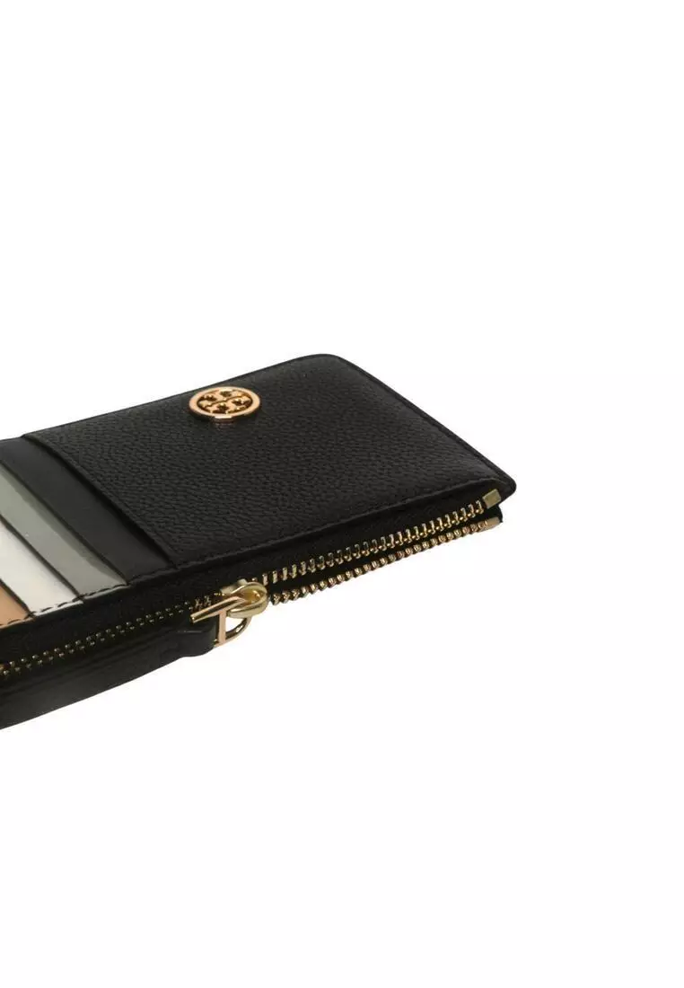Robinson Pebbled Top-Zip Card Holder/coin Purse