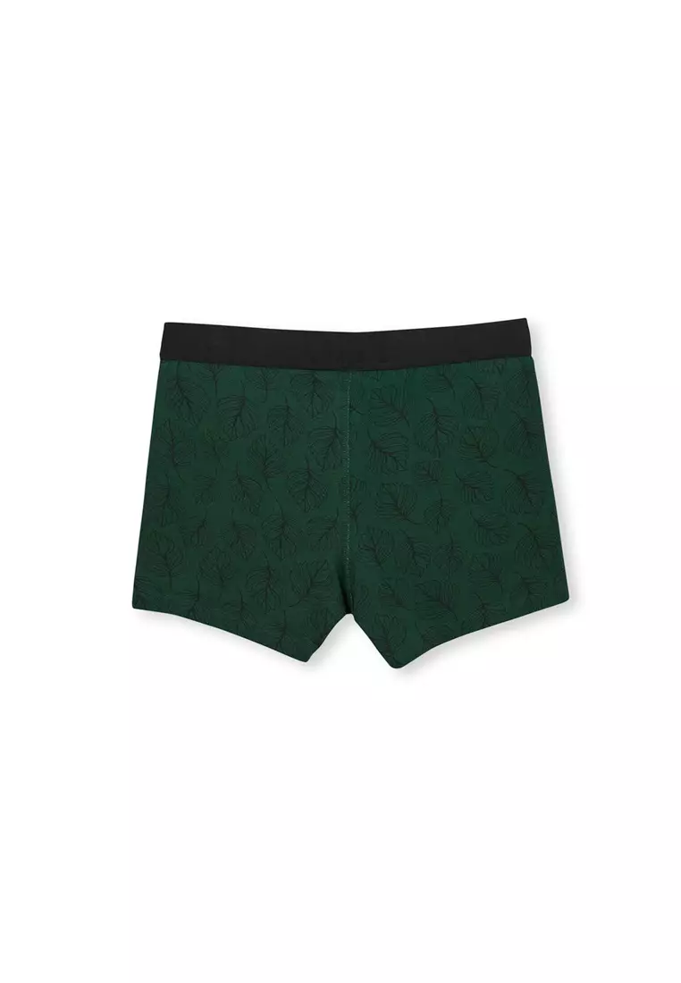 3 Pack Green Boxers, Floral, Slim Fit, Underwear for Men