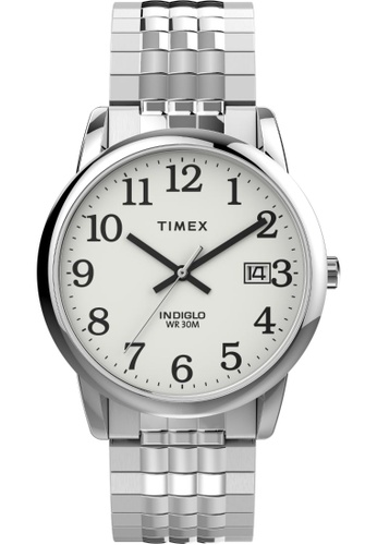 Timex silver Timex Easy Reader® 35mm Stainless Steel Expansion Band Watch with Perfect Fit - Silver-Tone (TW2V05400) BB808AC0E21C2FGS_1