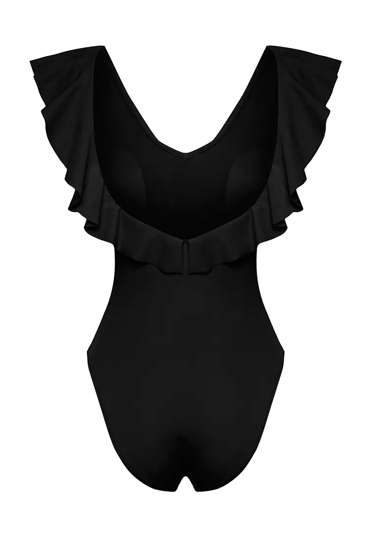 V-Neck Flounce Regular Swimsuit