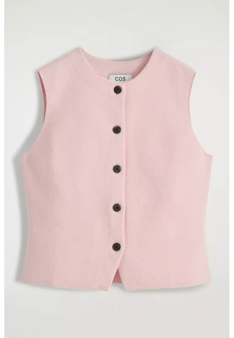 KNITTED COTTON WAISTCOAT