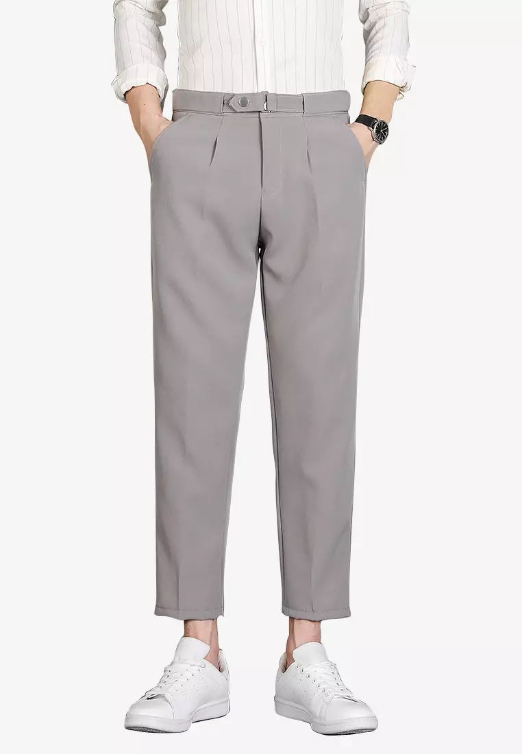 Buy hk ehunter Men s Summer Ice Silk Plain Regular Cropped