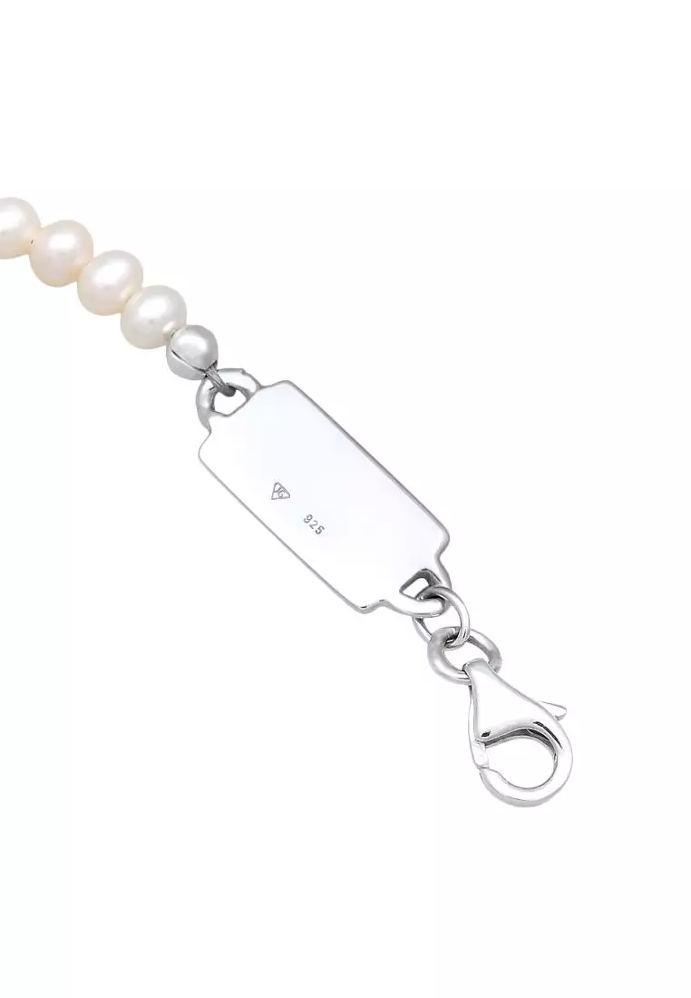 EXCLUSIVE Gelang Perhiasan Perak 925 Pria Classic Trend Simple Freshwater Pearls