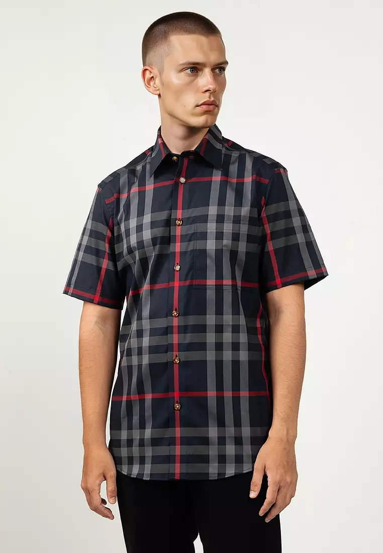 Buy BURBERRY Claverdon Short Sleeves Check Shirt 2026 Online | ZALORA
