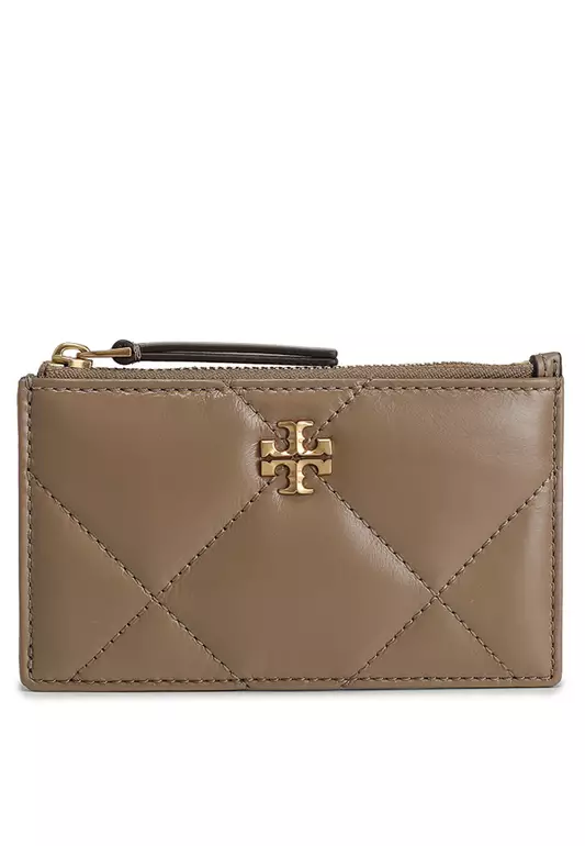 Kira Diamond Quilt Zip Card Case (tr)