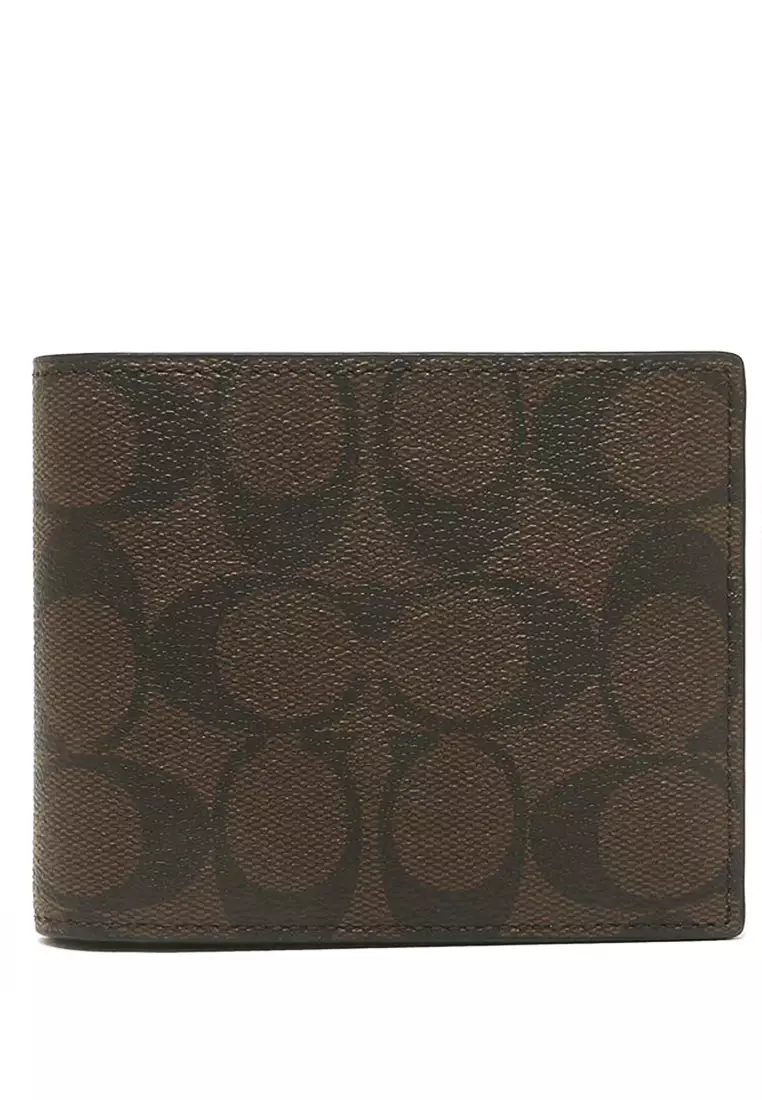 Buy COACH Coach 3 In 1 Mens Wallet In Blocked Signature Canvas