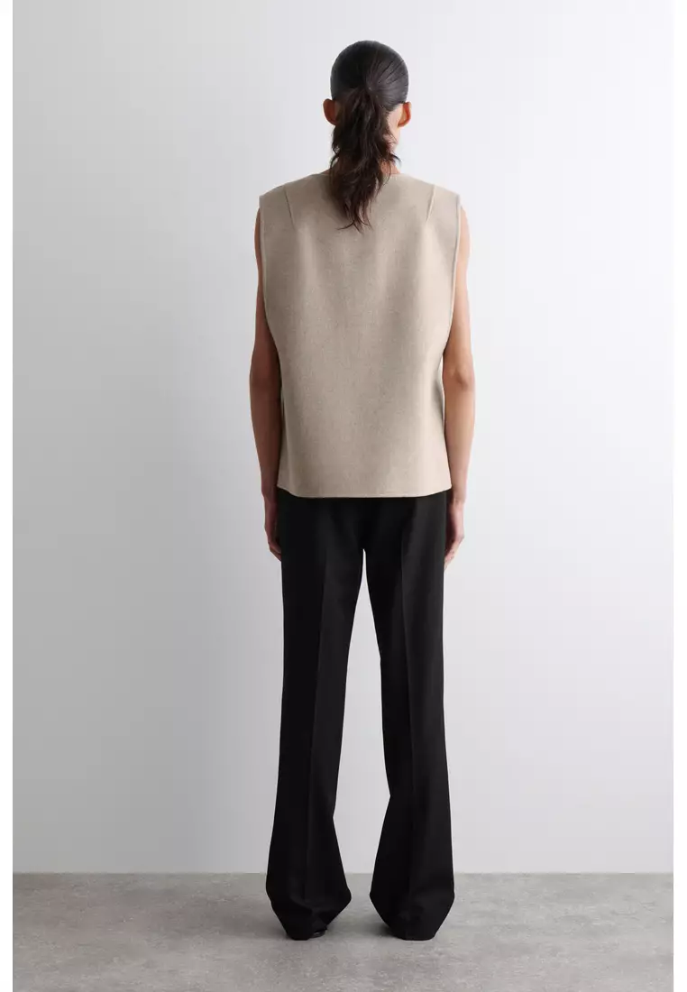 DOUBLE-FACED WOOL HYBRID VEST