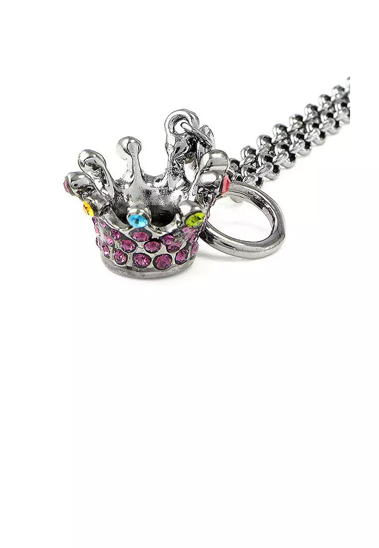Crown Bracelet with Multi-color Austrian Element Crystals