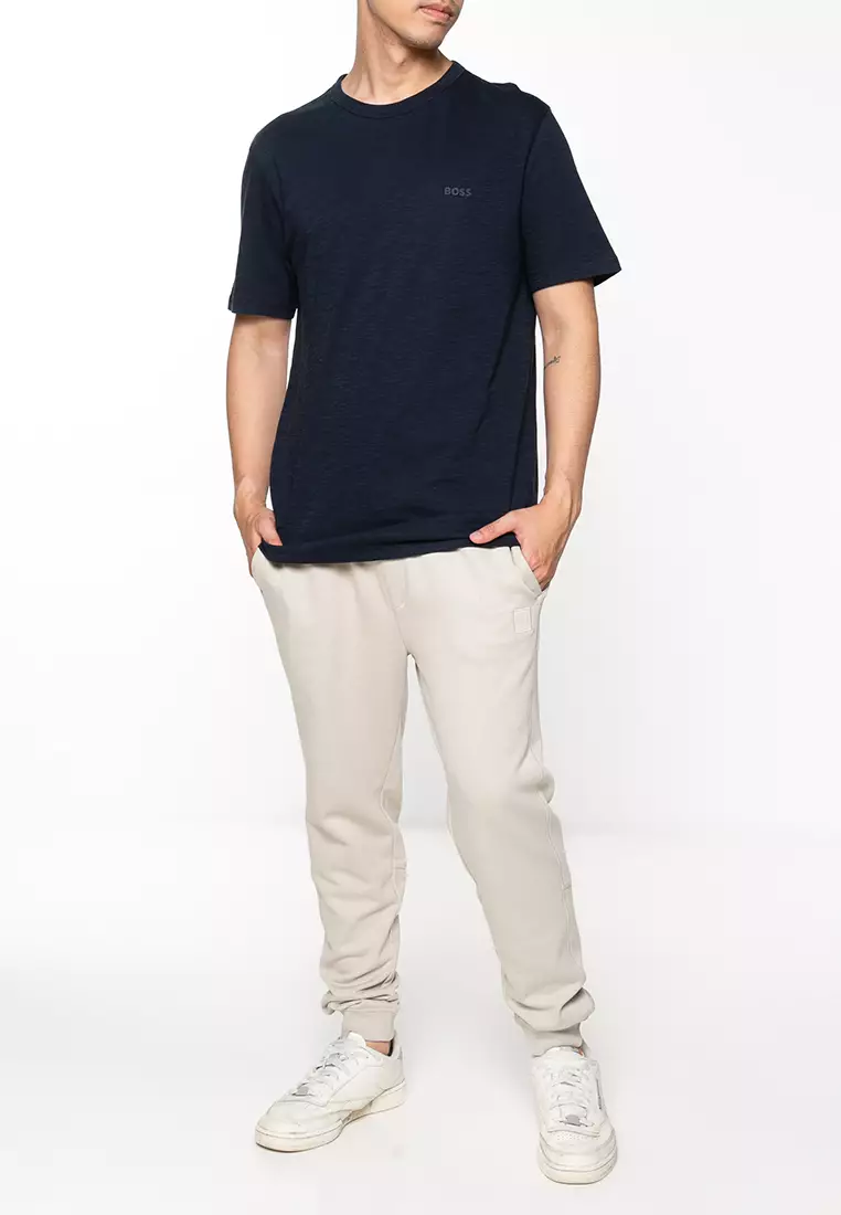 Logo Slub Cotton T-Shirt - BOSS Orange