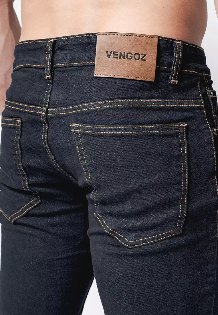 Slim Fit Jeans Black Golden