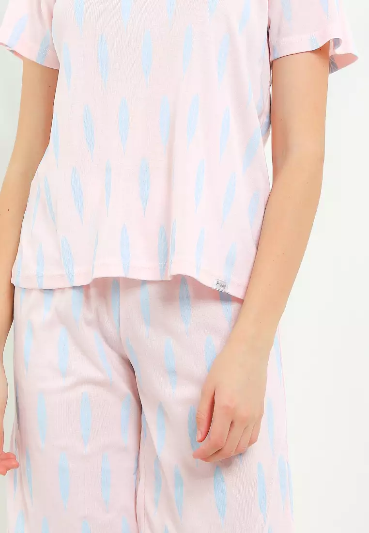 Pyjama Pijama Baju Tidur Short Sleeve Short Pants Sleepwear