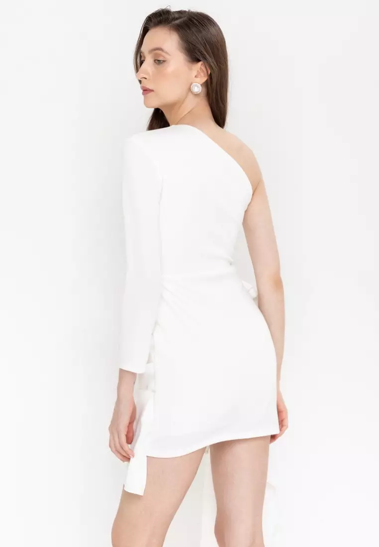 Monet Asymmetrical Longsleeved Mini Dress