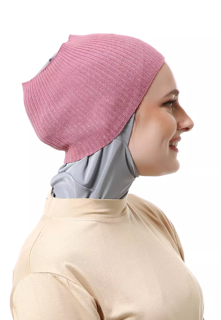 Irma Ciput Muslimah Wanita Motif Polos Simple Fashion Women - Pink