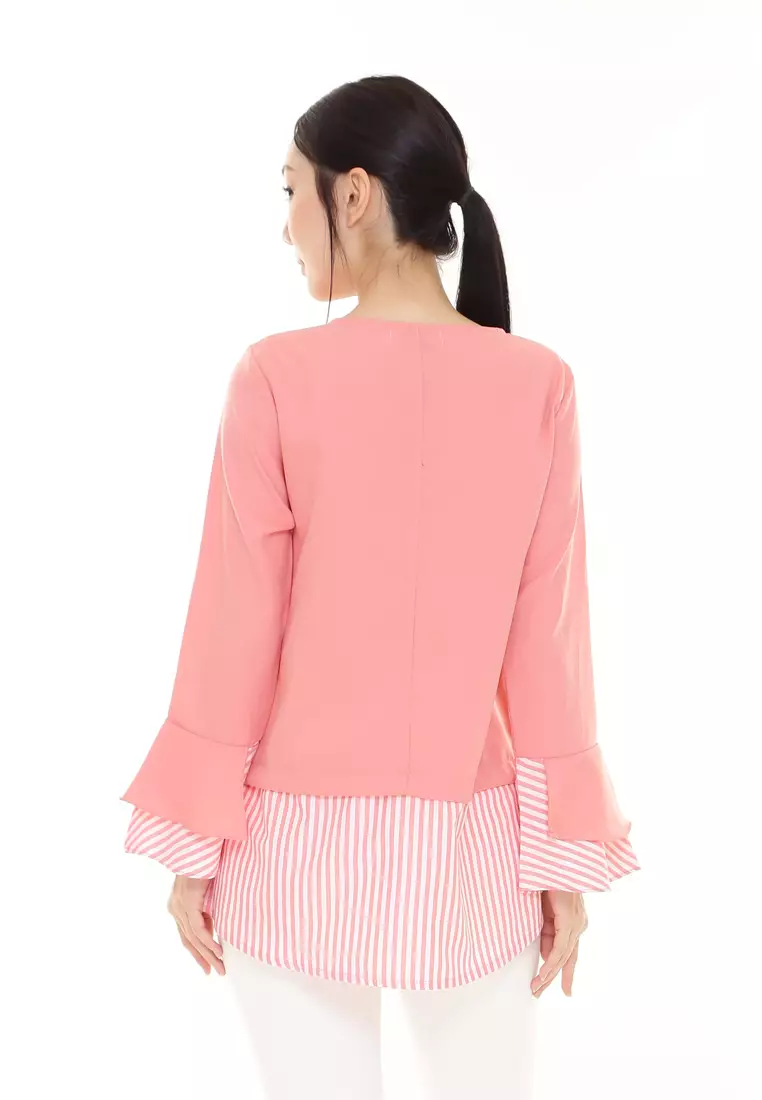 Zalia Top in Peach Pink