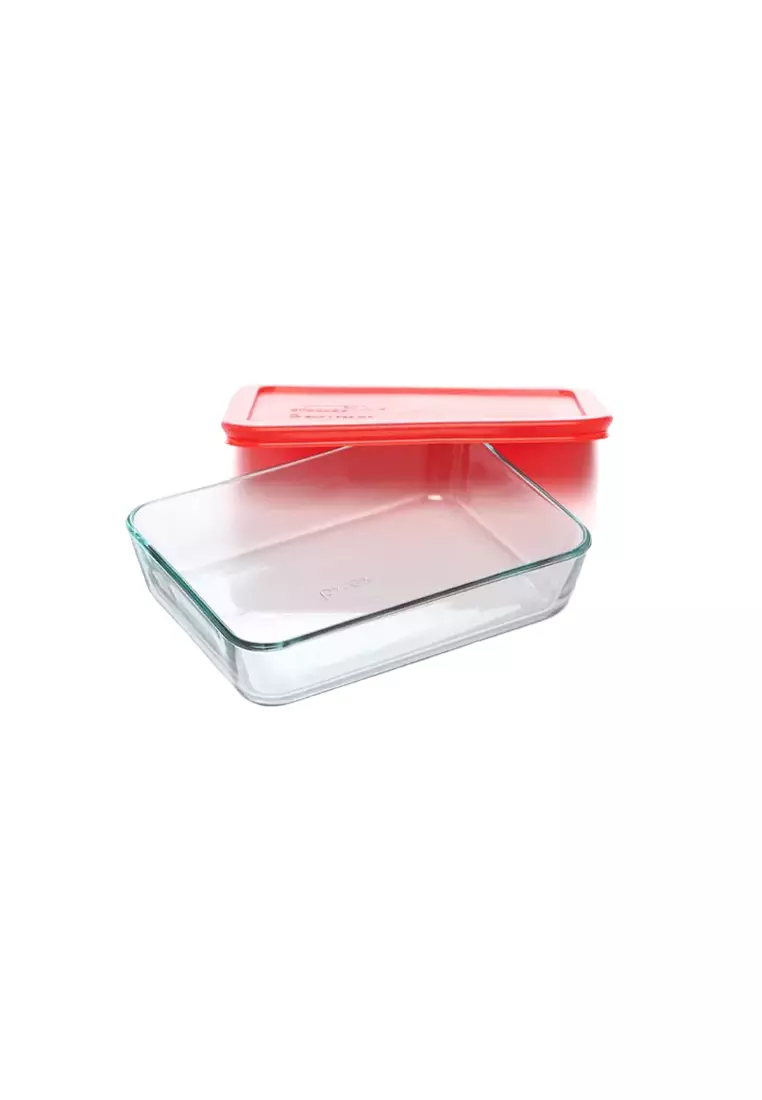 Pyrex Ultimate Premium Glass & Silicone Food Rectangle Storage 1.5L