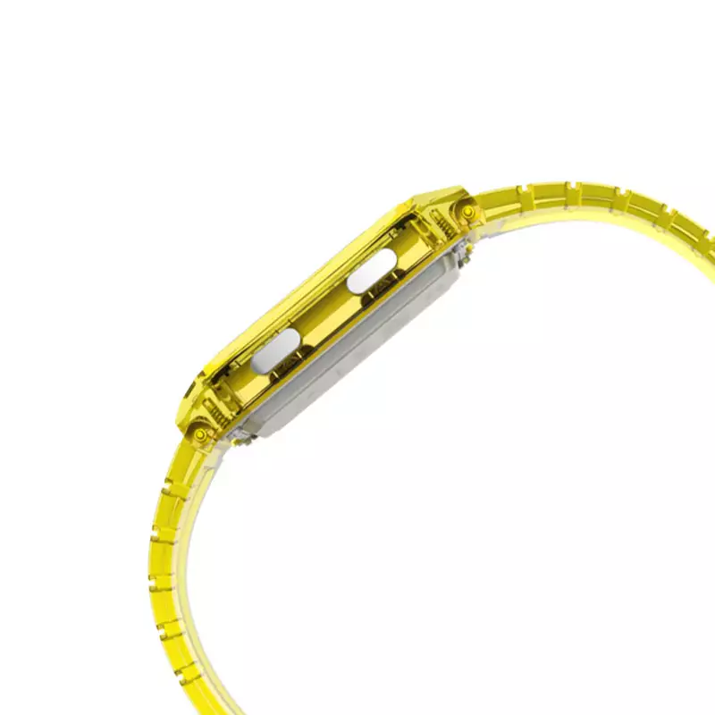 Jam Tangan Unisex Timex Q LCA x Fortnite TW2W96600 Digital Dial Yellow Resin Strap