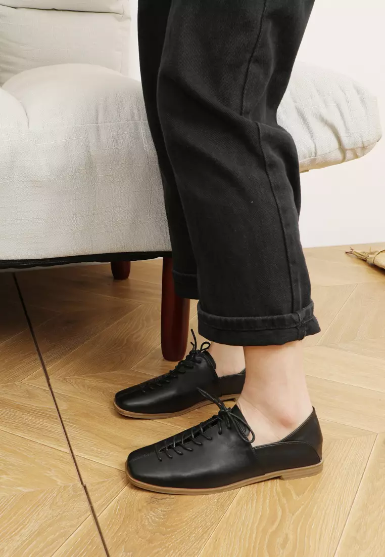Leather Lace Up Loafers TH-R6-1