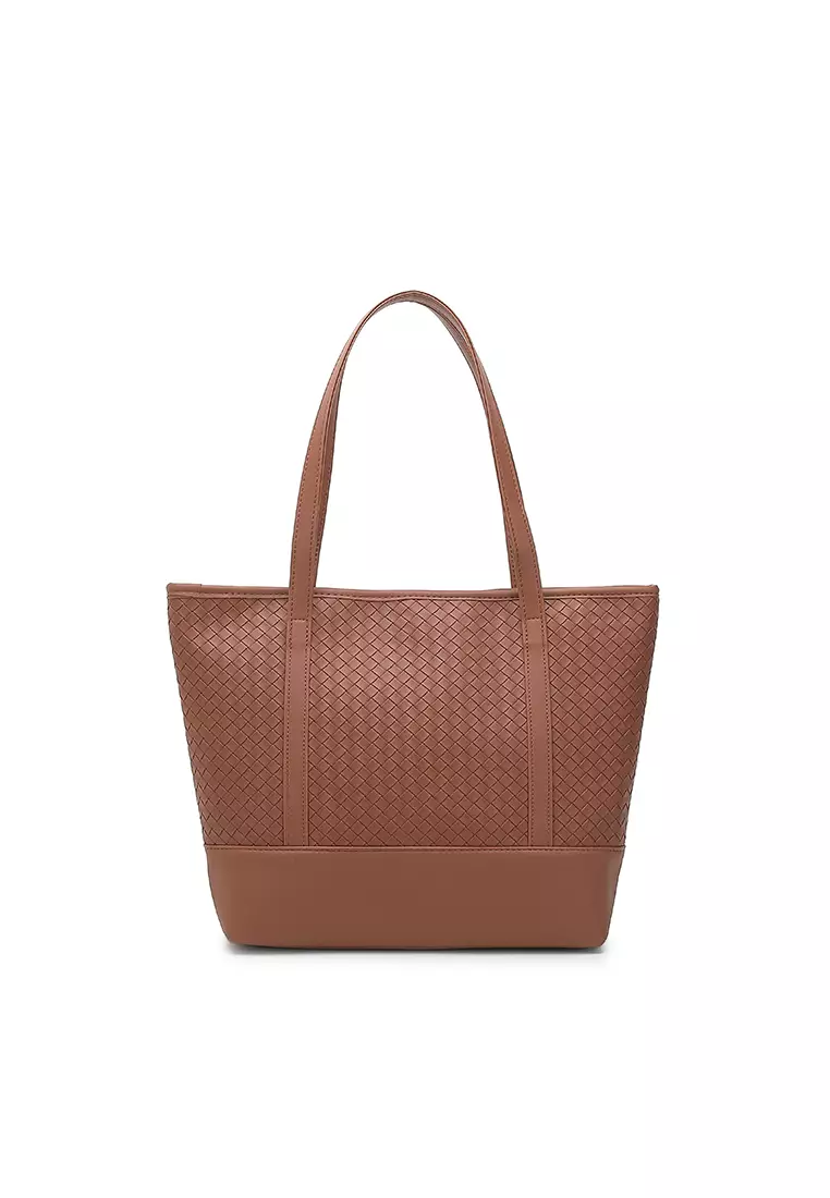 Women's Tote Bag / Shoulder Bag / Top Handle Bag - Brown