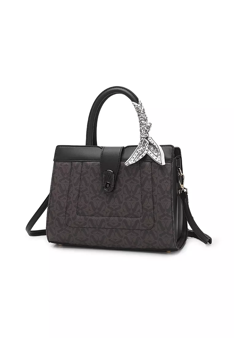 Women's Top Handle Bag / Sling Bag / Crossbody Bag (Tas Selempang / Tas Tangan) - Hitam