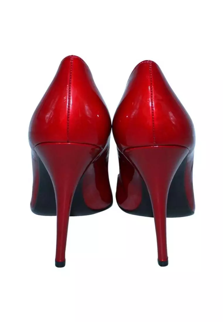 Stuart weitzman red patent cheap leather pumps