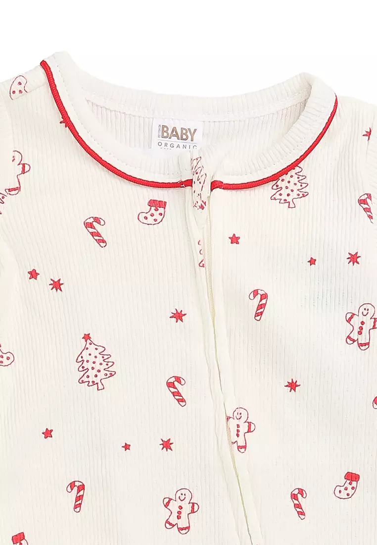 Organic Pointelle Zip Romper