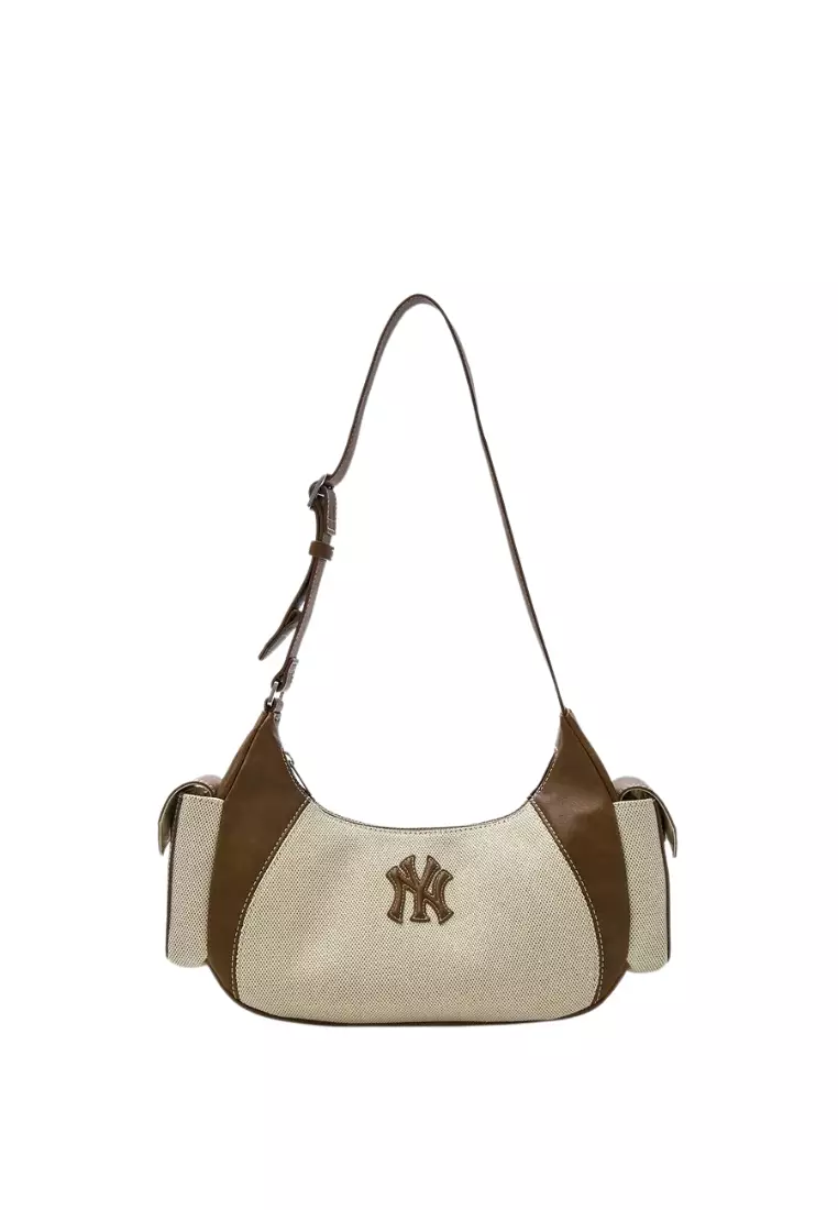 ☆MLB Korea☆ Multi Pocket Cargo Bag NY Cream MARDI MERCREDI . GENTLE MONSTER . LIFEWORK . MLB KOREA | MLB