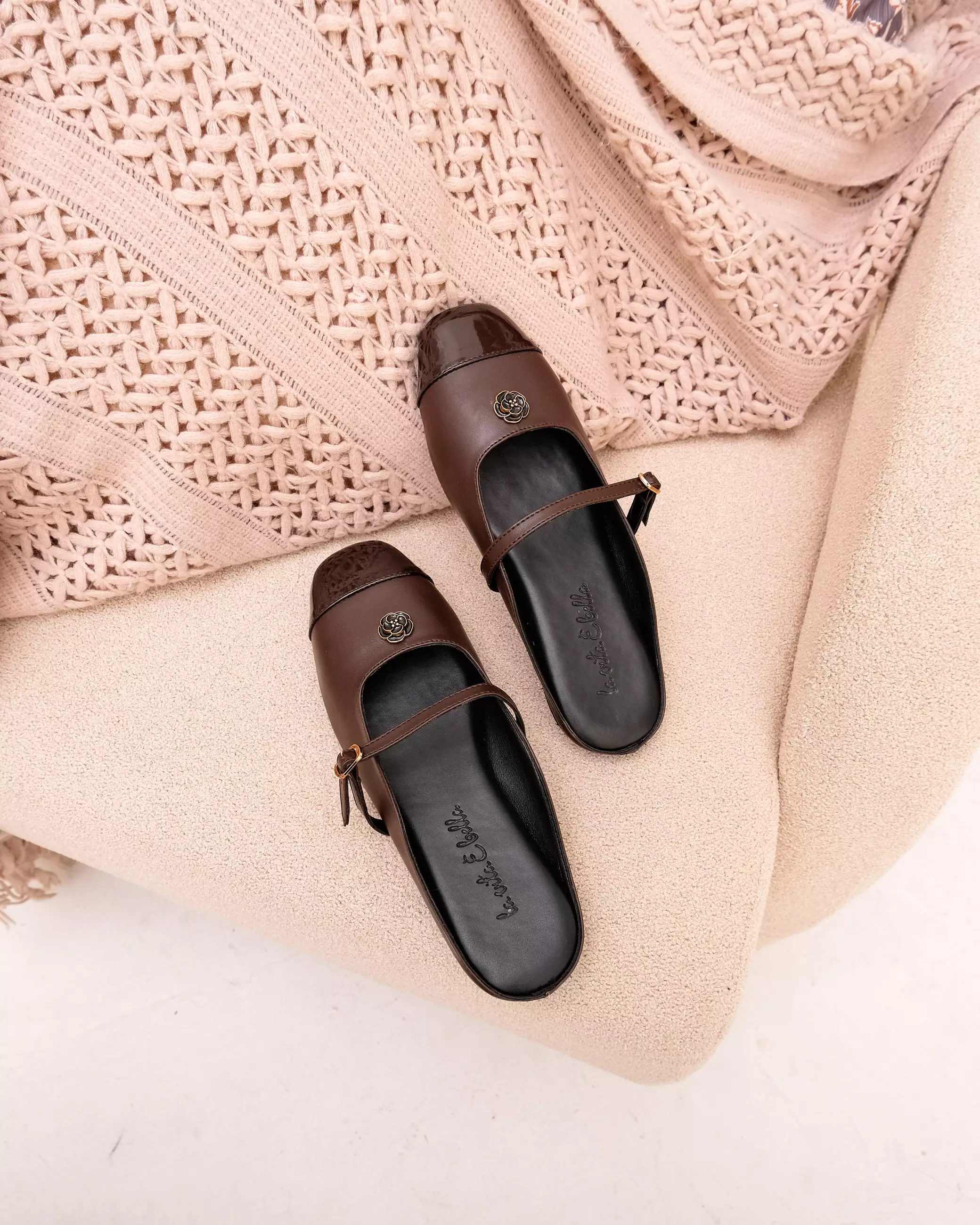 Rosy Women Mary Jane Mules Sepatu Sandal Flat Selop Wanita