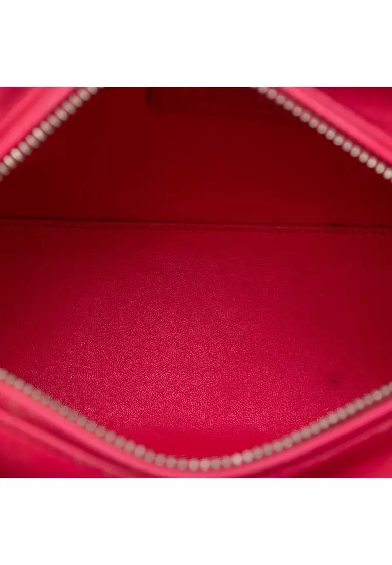 Pre-Loved Dior Medium Ultra Matte Calfskin Cannage Embossed Lady Dior