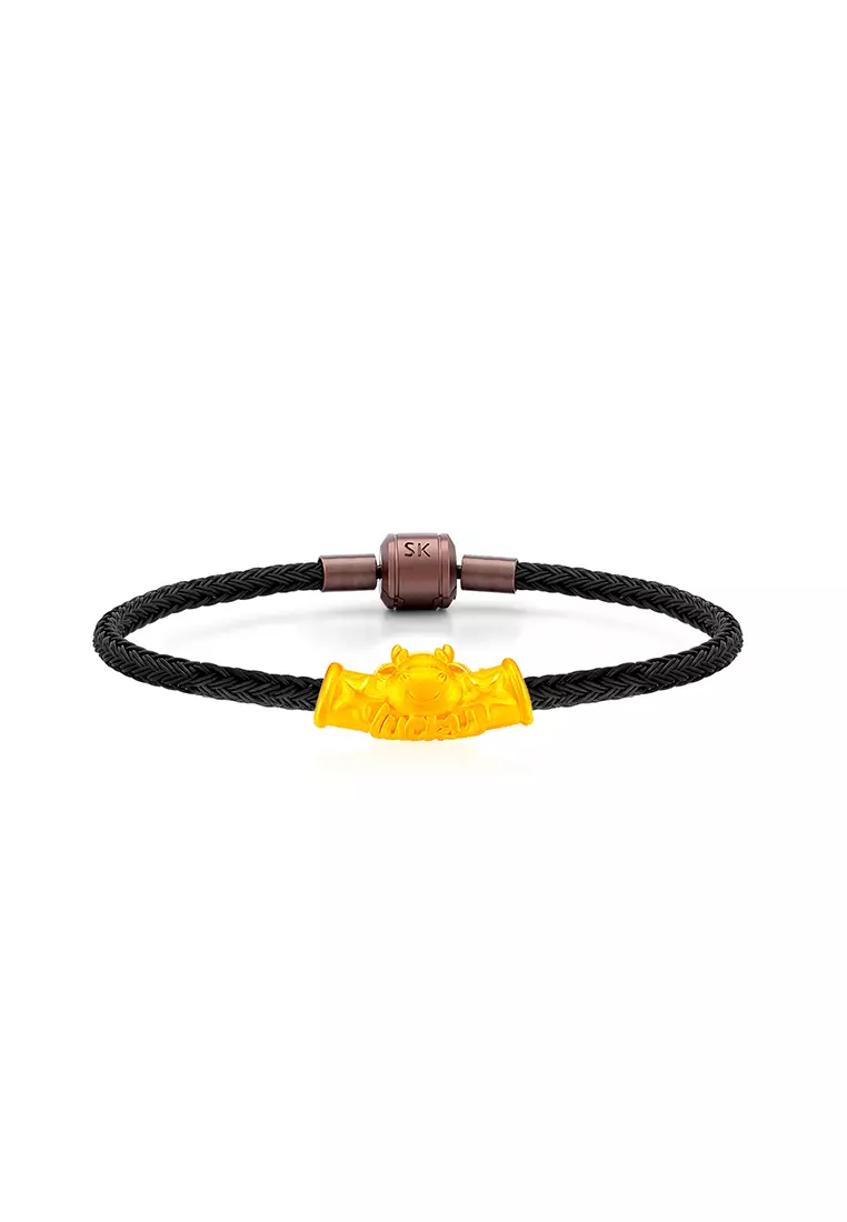 Buy SK Jewellery SK Jewellery Lucky OX 999 Pure Gold Bracelet