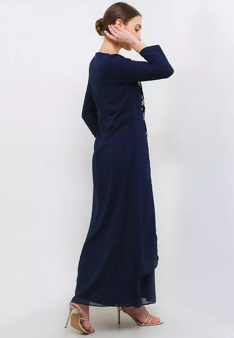 Chanira Festive Rafida Gamis-Navy