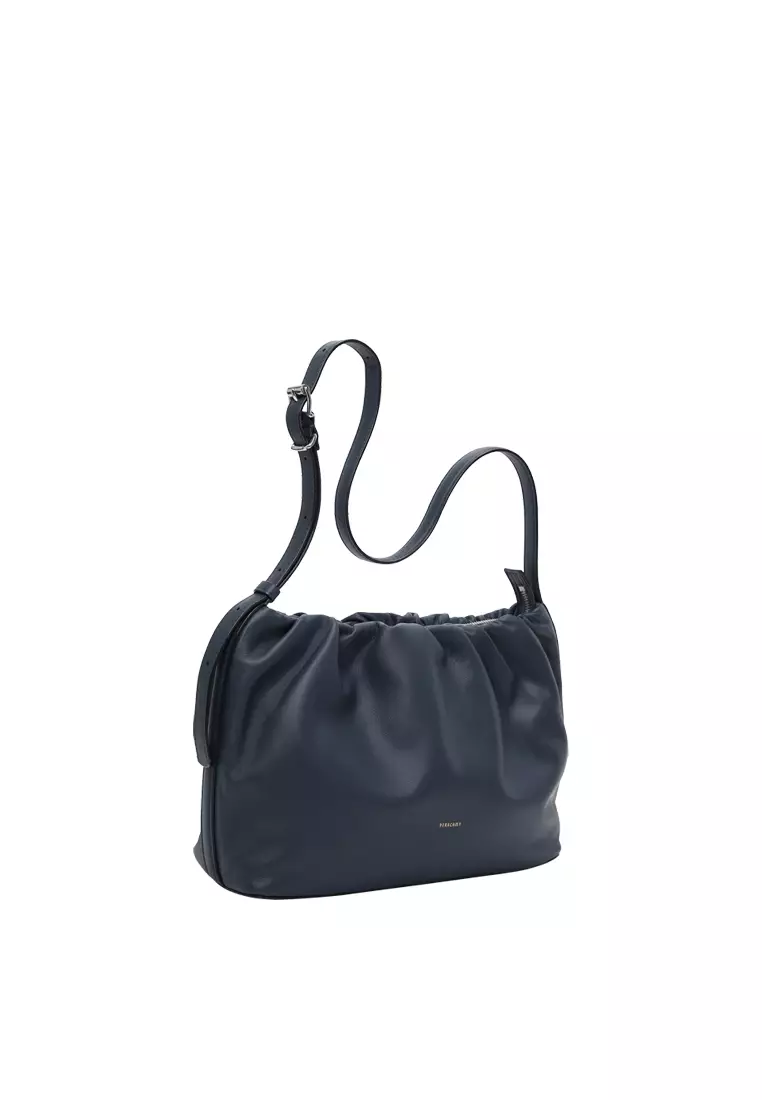 Scrunchie Zip Shoulder Bag - Moonlight