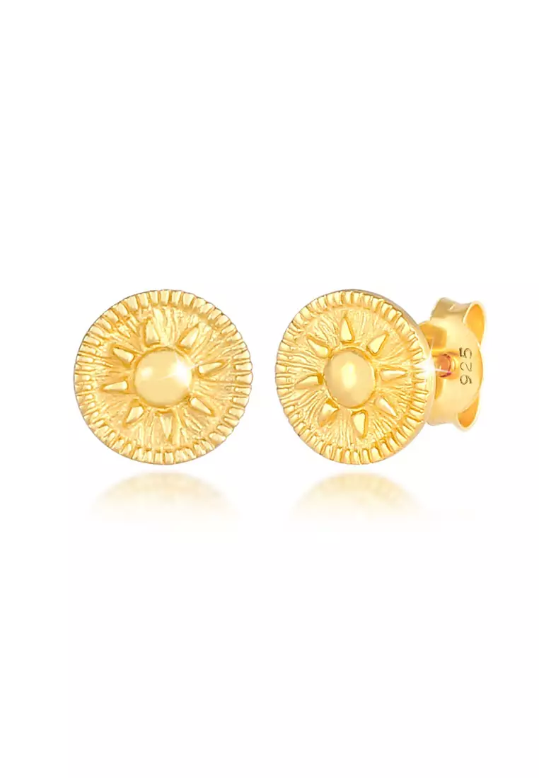 Gold stud earrings outlet for ladies