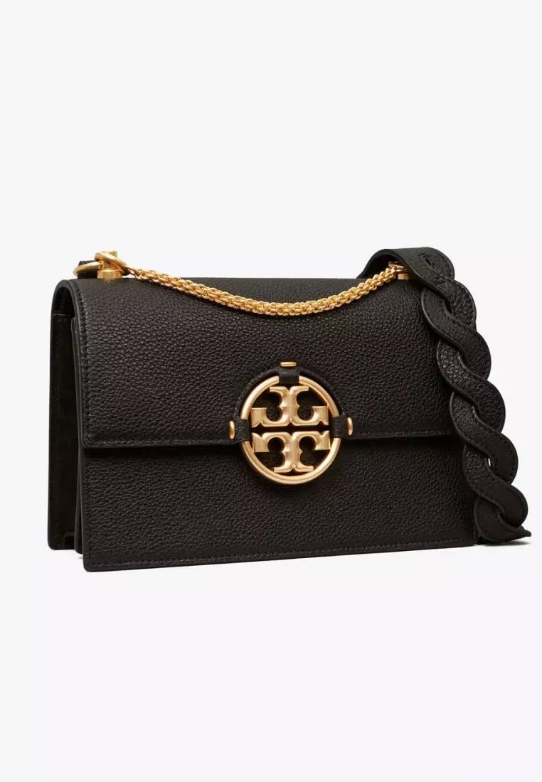 Tory burch miller hobo bag black store