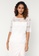 CK CALVIN KLEIN white Geo Lace With Constructed Poplin Boxy Top 4285EAA1D6F104GS_1