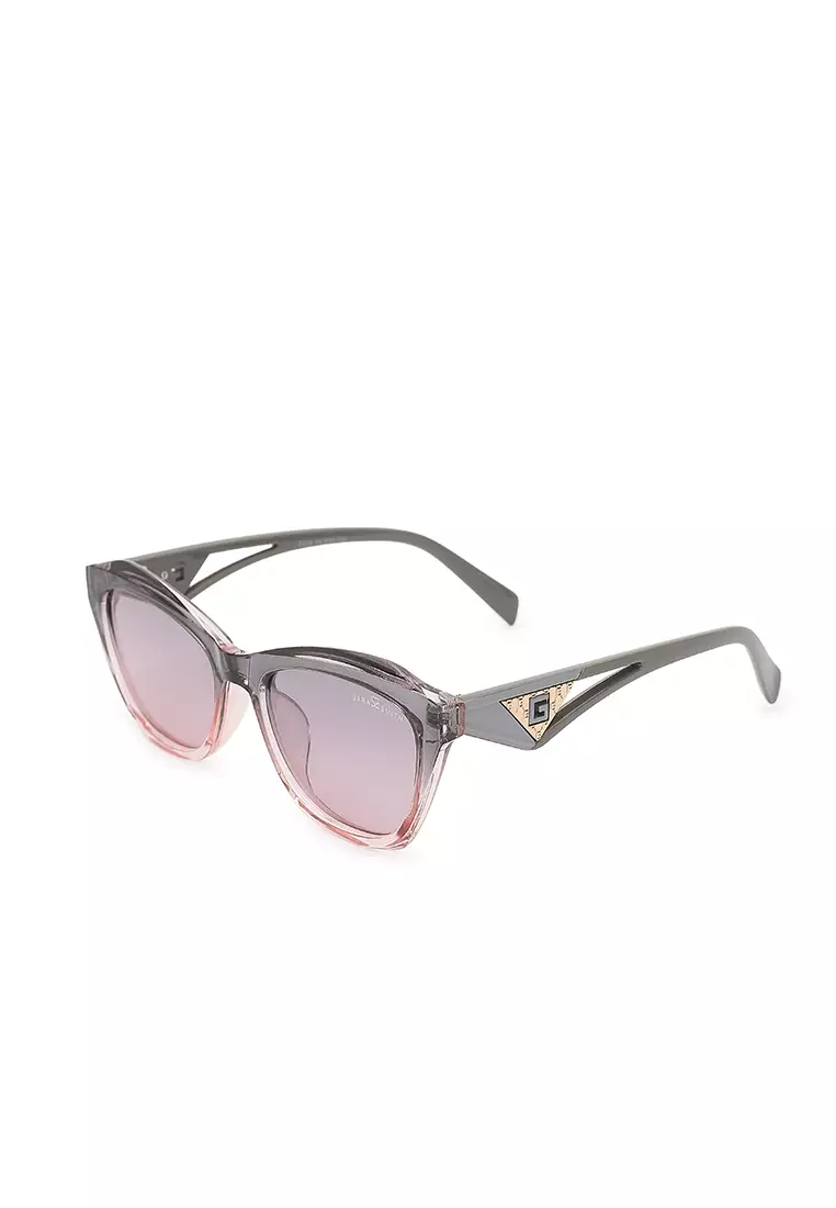 Unisex Polarized Cat-Eye Sunglasses (太陽眼鏡) - 棕色 / 灰色