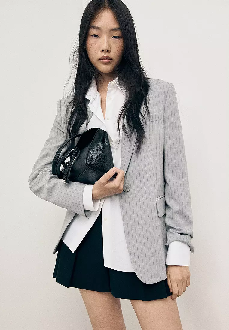 Pinstripe Suit Jacket