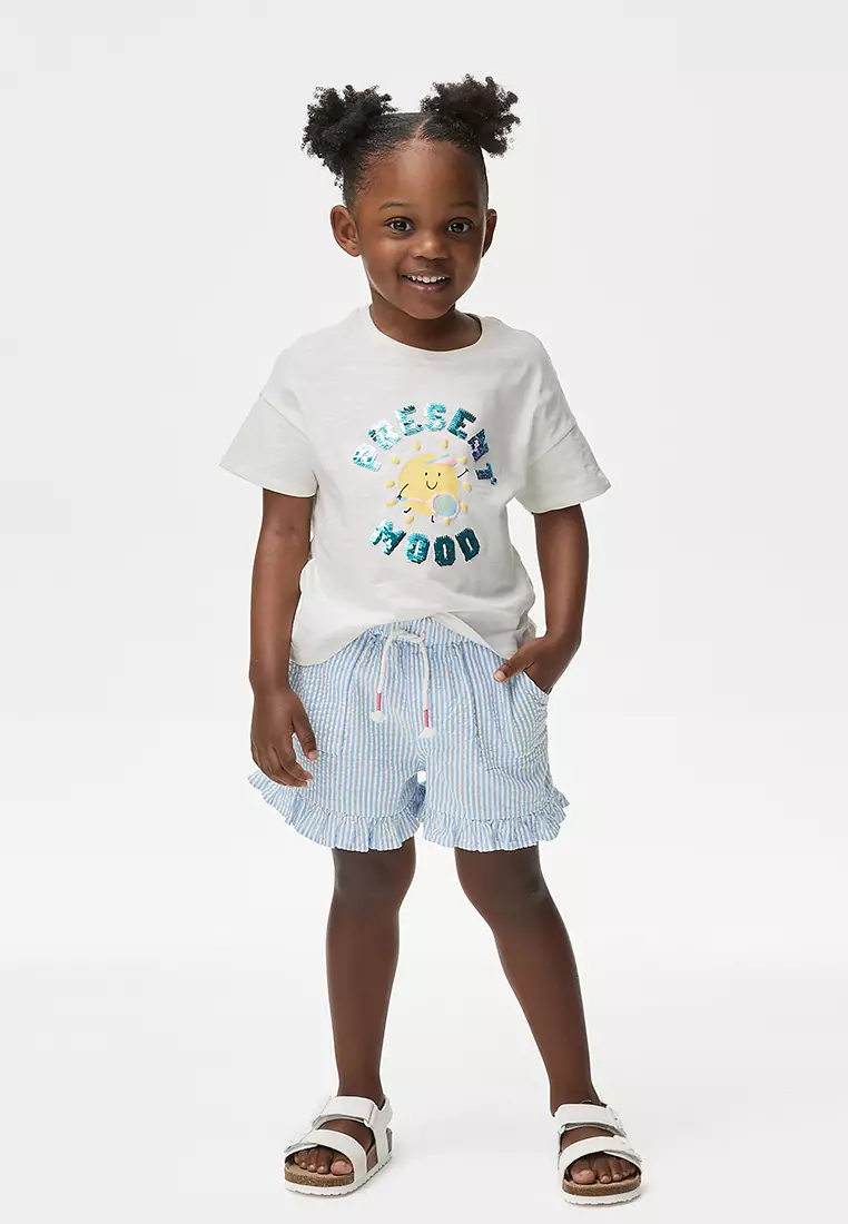 Pure Cotton Striped Shorts