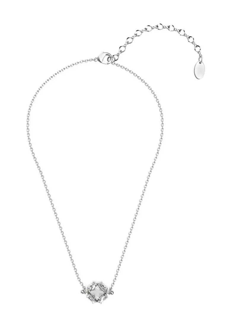 Dia Cross Pendant WG - Kalung Crystal Swarovski by Her Jewellery