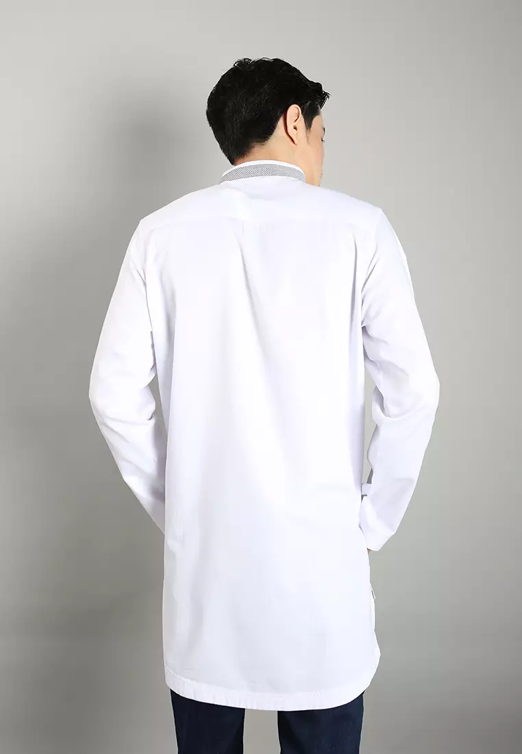 LGS - Baju Koko Kurta - Lengan Panjang - Regular Fit - Putih - CSH.285.S1140K.377.C-L/S