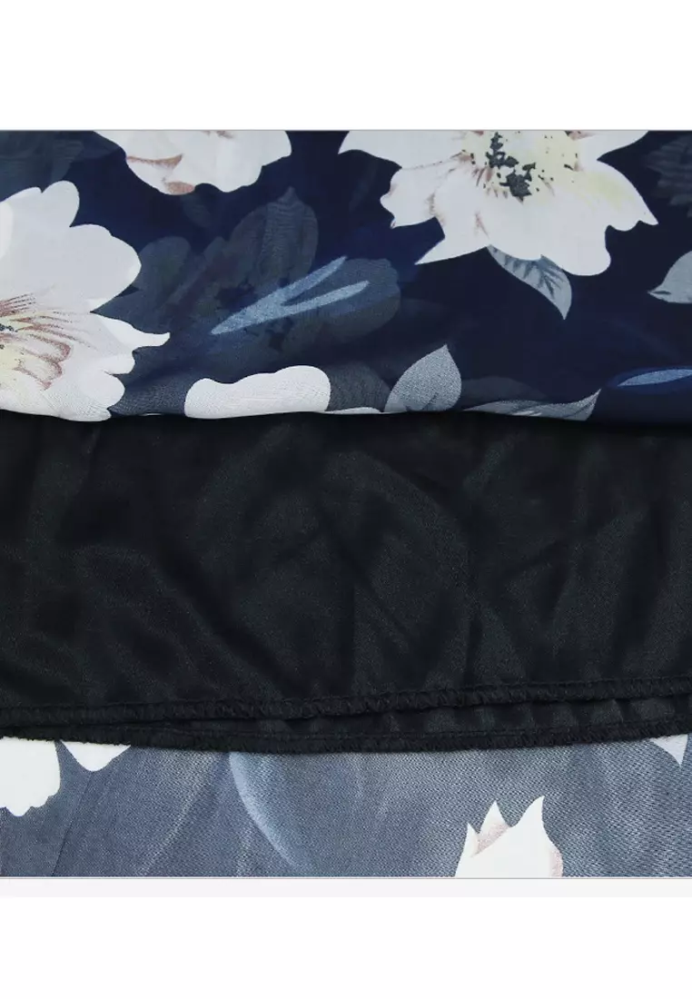 碎花雪紡半身長裙 QW-JR2221