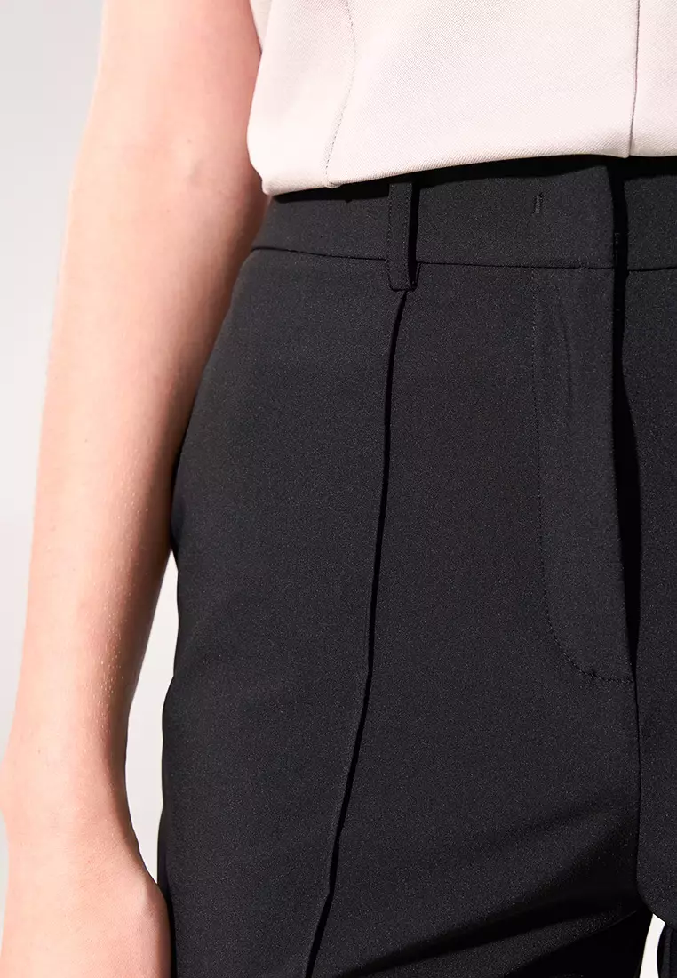 Black High Stretch Slim Fit Trousers