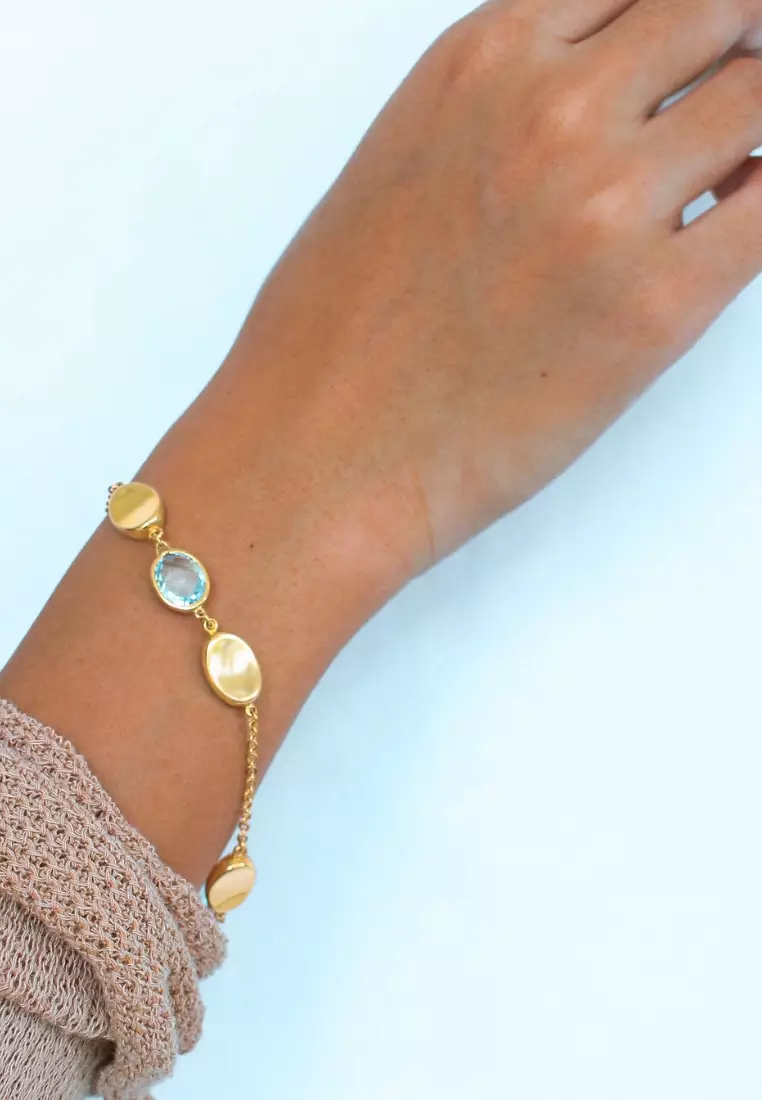 Lustre Crystal Bracelet 18k  Gold