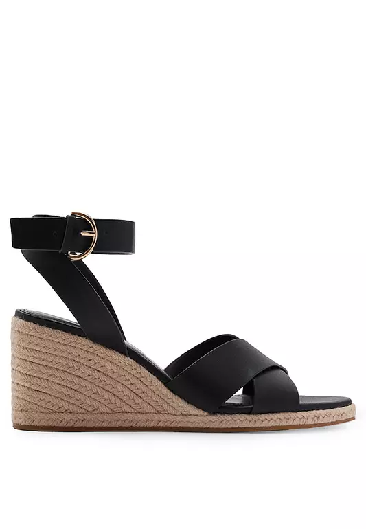 Wedge Sandals with Crisscross Straps