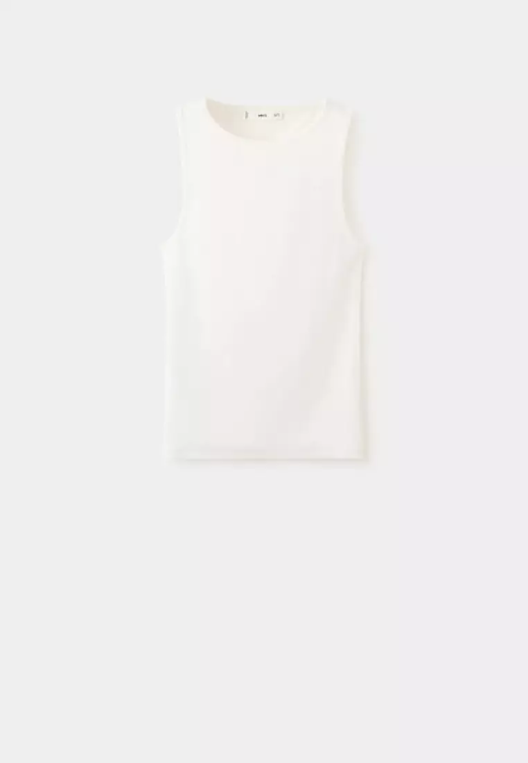 Ribbed Cotton-Blend Top