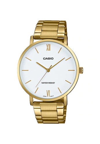 Buy Casio Casio Watch For Men Mtp Vt01g 7budf Gold Stainless Steel Strap Online Zalora Malaysia
